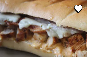 Hot Buffalo Chicken, Bacon, and Cheese Sandwich